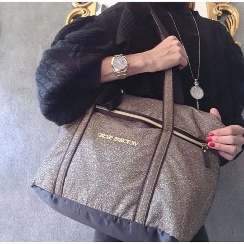 Victoria's Secret Gold Tote Bag